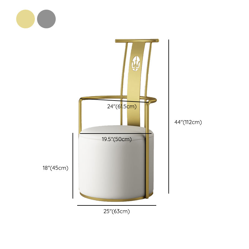 Moderne Armlehre im Rückenlehne Kissenstuhl mit Metallbasis für Wohnzimmer