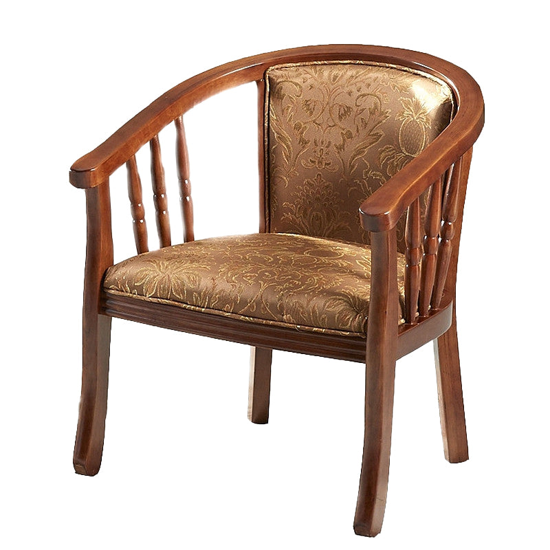 Modern Simple Arm Chair Wooden Base Upholstered Guest Chair for Dining Room Light Walnut 1 Piece Clearhalo 'Dining Chairs' 'Dining Tables & Seating' 'dining_chair' 'furn' 'furn_dining_chair' 'Furniture' 'Kitchen & Dining Furniture' 7519768