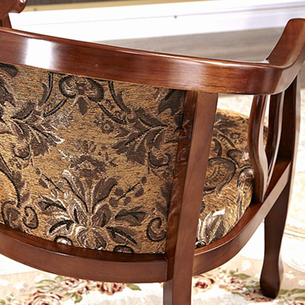 Modern Simple Arm Chair Wooden Base Upholstered Guest Chair for Dining Room Clearhalo 'Dining Chairs' 'Dining Tables & Seating' 'dining_chair' 'furn' 'furn_dining_chair' 'Furniture' 'Kitchen & Dining Furniture' 7519771