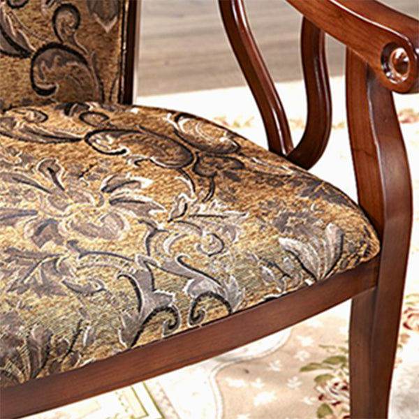 Modern Simple Arm Chair Wooden Base Upholstered Guest Chair for Dining Room Clearhalo 'Dining Chairs' 'Dining Tables & Seating' 'dining_chair' 'furn' 'furn_dining_chair' 'Furniture' 'Kitchen & Dining Furniture' 7519774