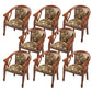 Modern Simple Arm Chair Wooden Base Upholstered Guest Chair for Dining Room Walnut 8 Piece Set Clearhalo 'Dining Chairs' 'Dining Tables & Seating' 'dining_chair' 'furn' 'furn_dining_chair' 'Furniture' 'Kitchen & Dining Furniture' 7519776