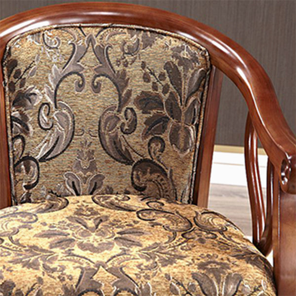 Modern Simple Arm Chair Wooden Base Upholstered Guest Chair for Dining Room Clearhalo 'Dining Chairs' 'Dining Tables & Seating' 'dining_chair' 'furn' 'furn_dining_chair' 'Furniture' 'Kitchen & Dining Furniture' 7519777