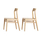 Silla lateral contemporánea de madera silla de comedor de madera para el hogar