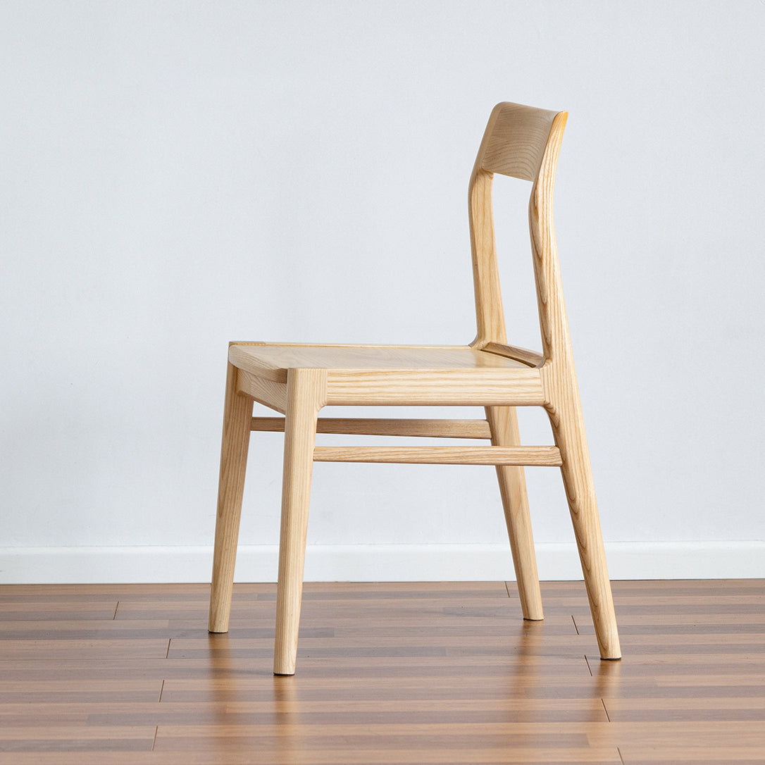 Silla lateral contemporánea de madera silla de comedor de madera para el hogar