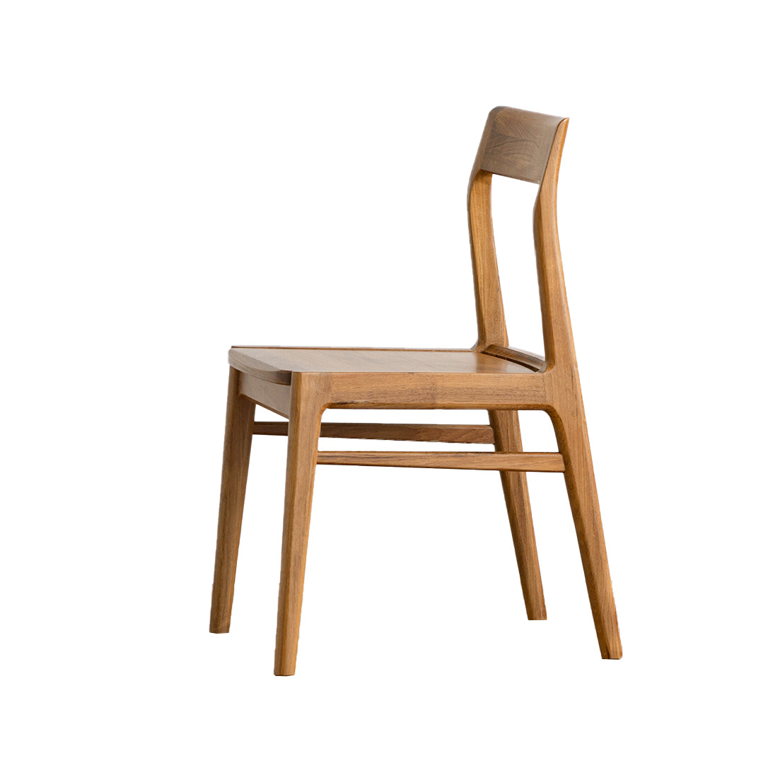 Silla lateral contemporánea de madera silla de comedor de madera para el hogar