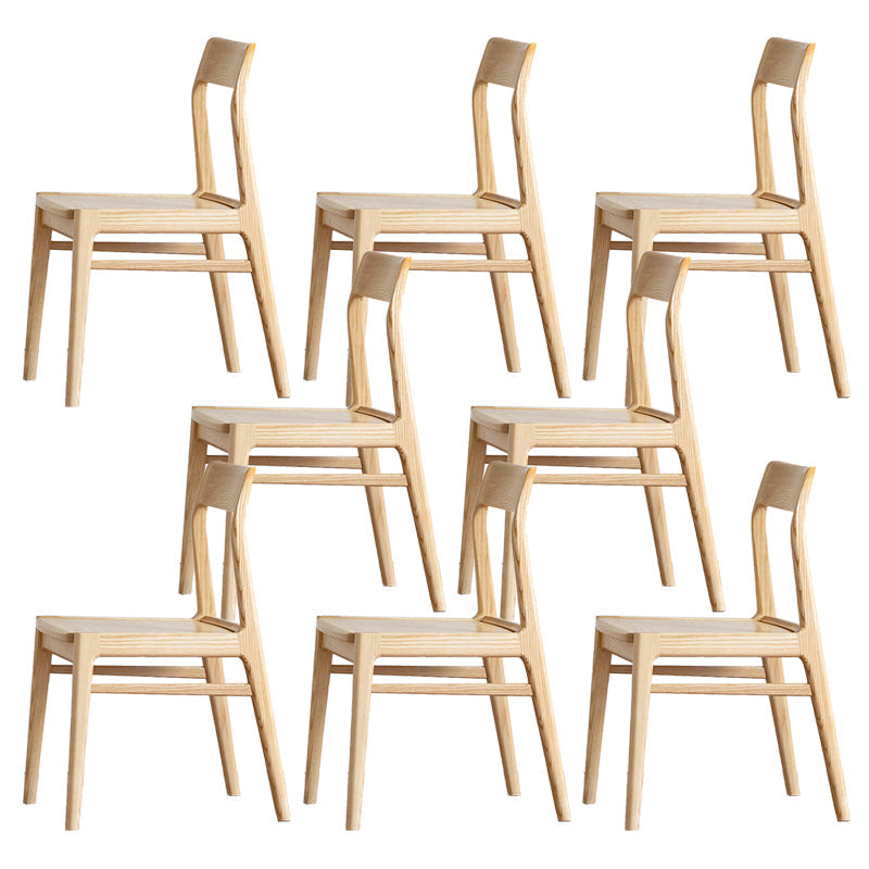 Silla lateral contemporánea de madera silla de comedor de madera para el hogar