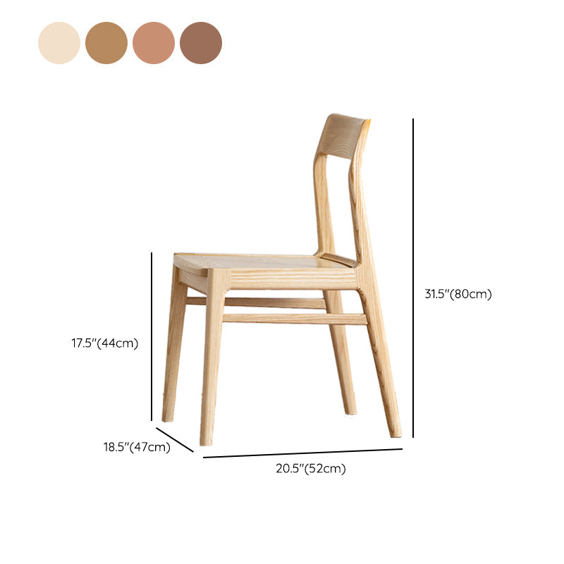 Silla lateral contemporánea de madera silla de comedor de madera para el hogar
