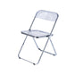 Moderne faltbare Rückenlehne Acrylstuhl mit Metallbeinen für Esszimmer