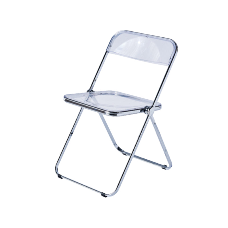 Moderne faltbare Rückenlehne Acrylstuhl mit Metallbeinen für Esszimmer