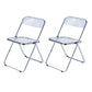 Moderne faltbare Rückenlehne Acrylstuhl mit Metallbeinen für Esszimmer
