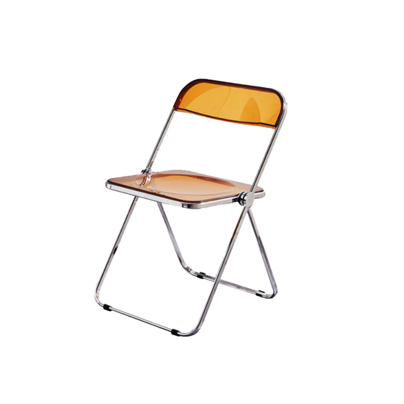 Moderne faltbare Rückenlehne Acrylstuhl mit Metallbeinen für Esszimmer