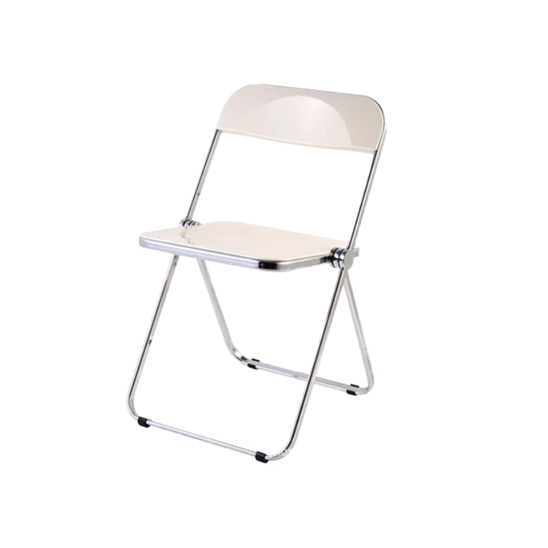 Moderne faltbare Rückenlehne Acrylstuhl mit Metallbeinen für Esszimmer