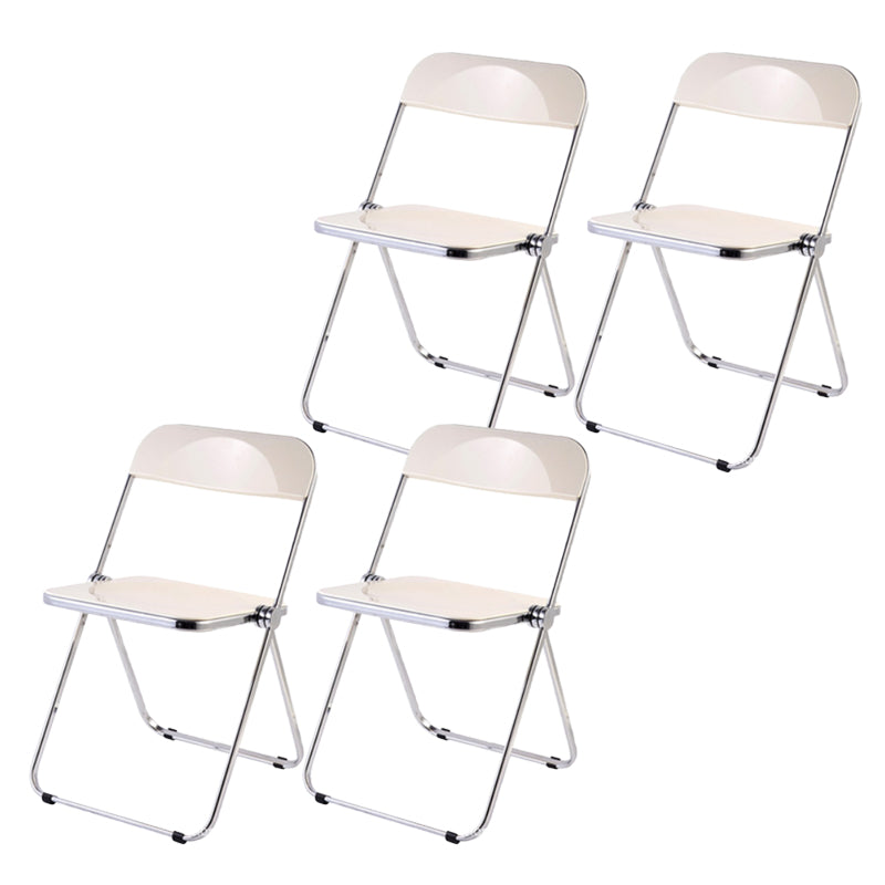 Moderne faltbare Rückenlehne Acrylstuhl mit Metallbeinen für Esszimmer