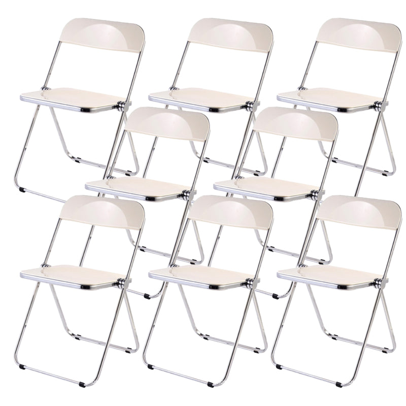 Moderne faltbare Rückenlehne Acrylstuhl mit Metallbeinen für Esszimmer