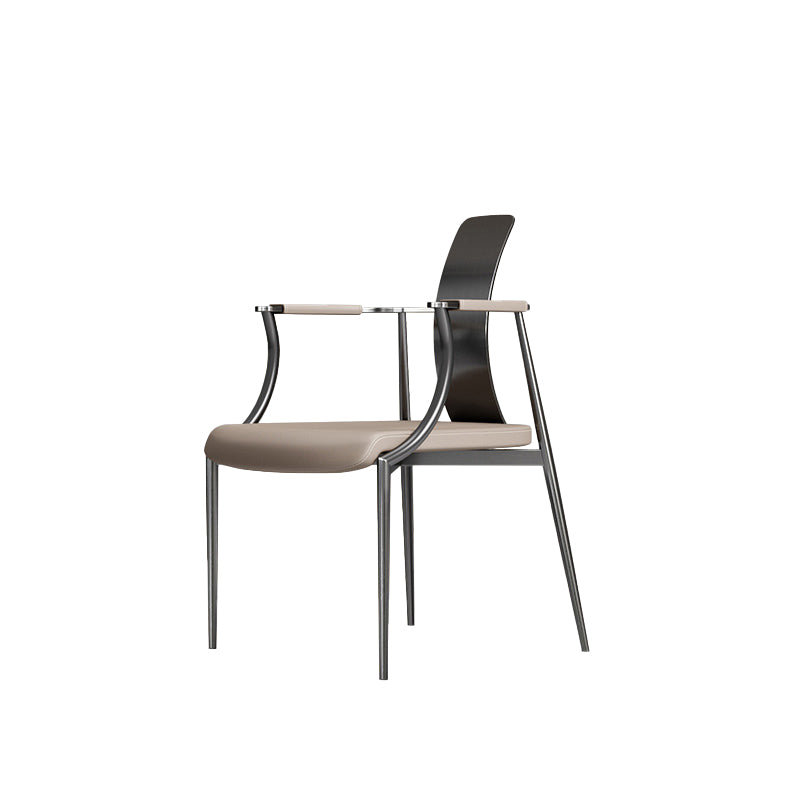 Glam Armrest Backrest Cushion Chair with Metal Legs for Living Room