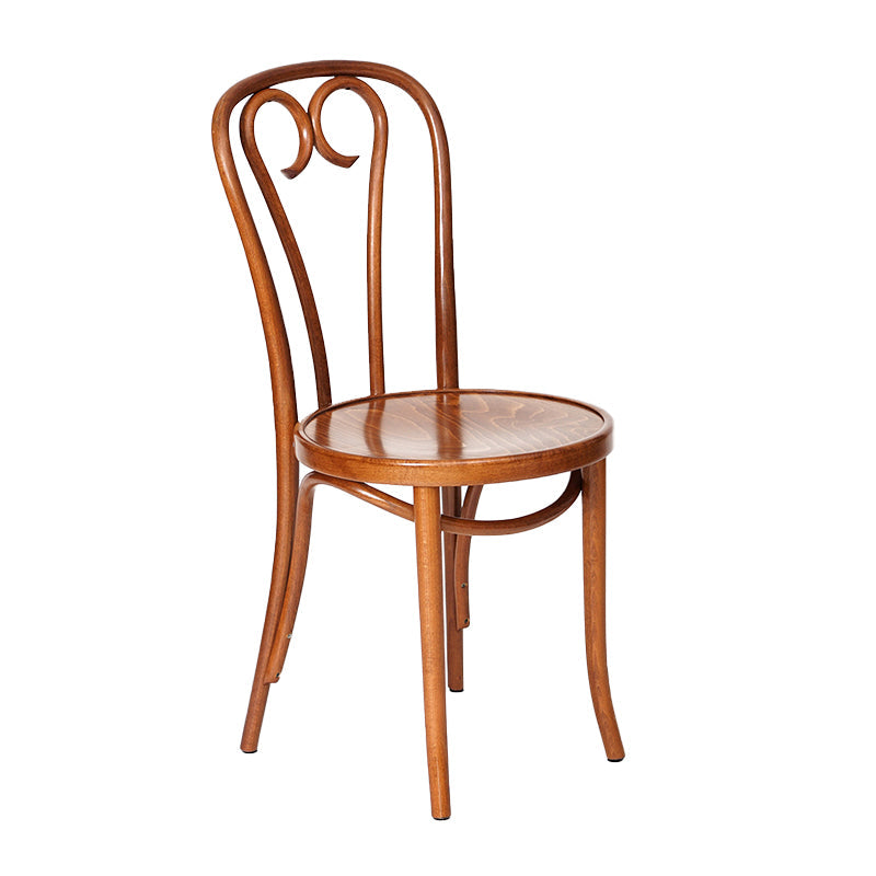 Contemporary Side Chair Open Back Wood Dining Room Chair for Home