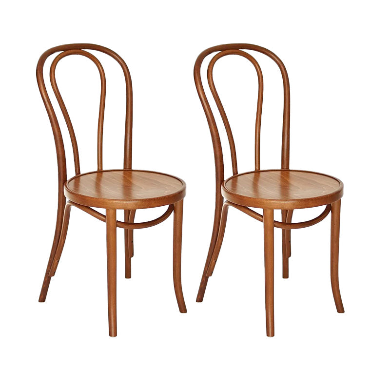 Contemporary Side Chair Open Back Wood Dining Room Chair for Home