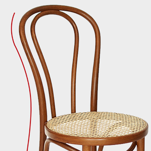 Contemporary Side Chair Open Back Wood Dining Room Chair for Home