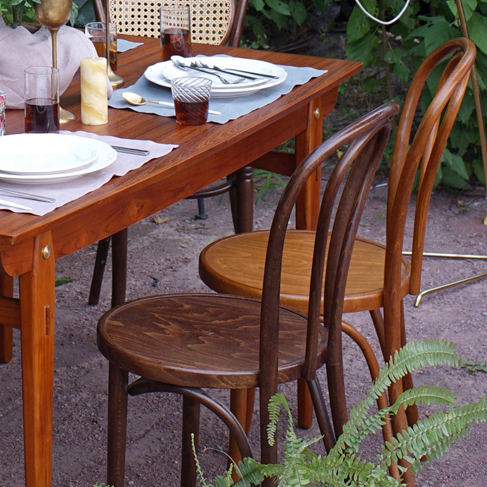 Contemporary Side Chair Open Back Wood Dining Room Chair for Home