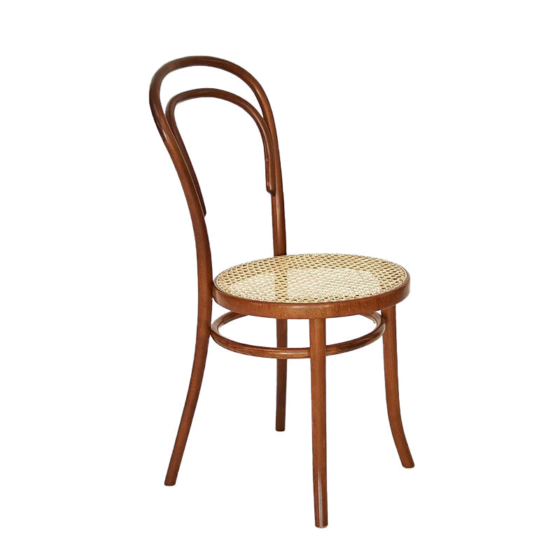 Contemporary Side Chair Open Back Wood Dining Room Chair for Home