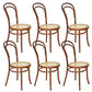 Contemporary Side Chair Open Back Wood Dining Room Chair for Home