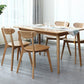 Silla de madera de respaldo sin brazo moderna con patas de roble para el comedor