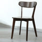 Silla de madera de respaldo sin brazo moderna con patas de roble para el comedor