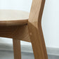 Silla de madera de respaldo sin brazo moderna con patas de roble para el comedor