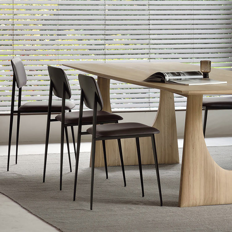 Eigentijdse zijstoel metalen open rug eetkamerstoel voor thuis