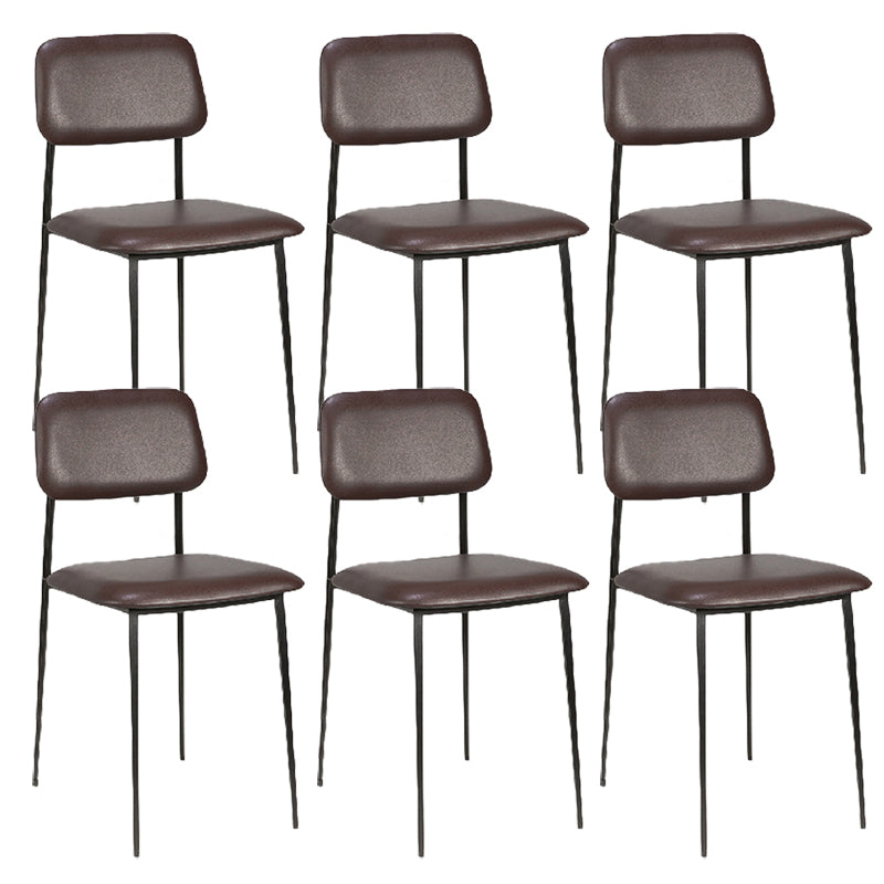 Eigentijdse zijstoel metalen open rug eetkamerstoel voor thuis