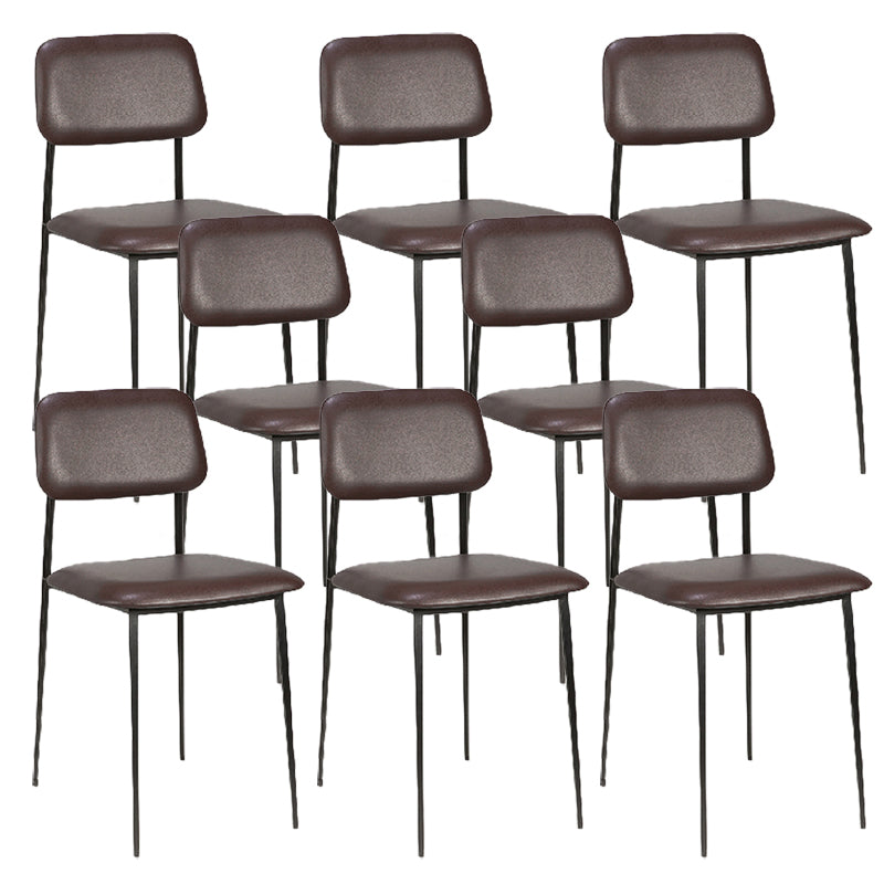 Eigentijdse zijstoel metalen open rug eetkamerstoel voor thuis