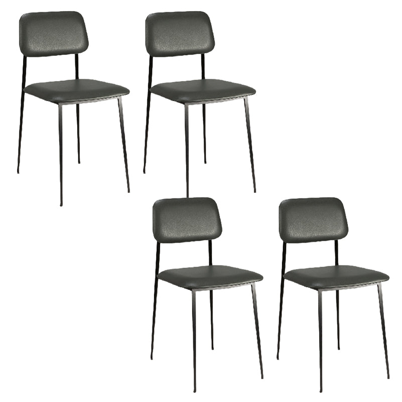 Eigentijdse zijstoel metalen open rug eetkamerstoel voor thuis