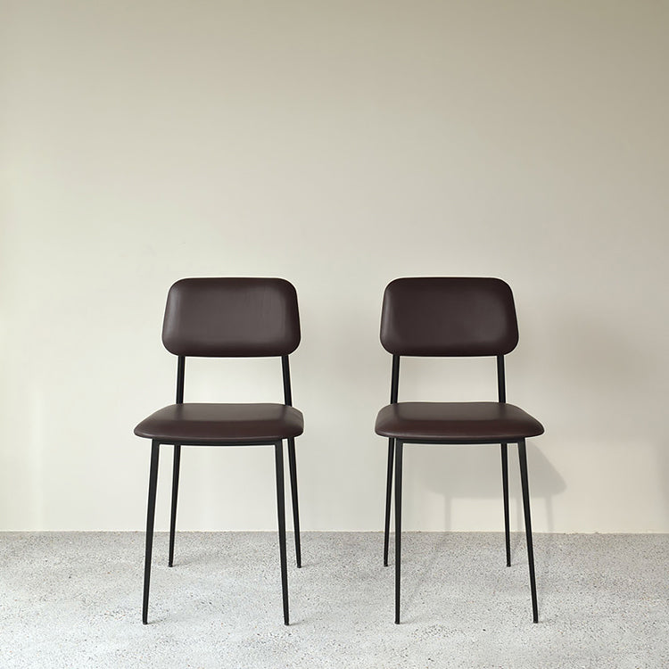 Eigentijdse zijstoel metalen open rug eetkamerstoel voor thuis