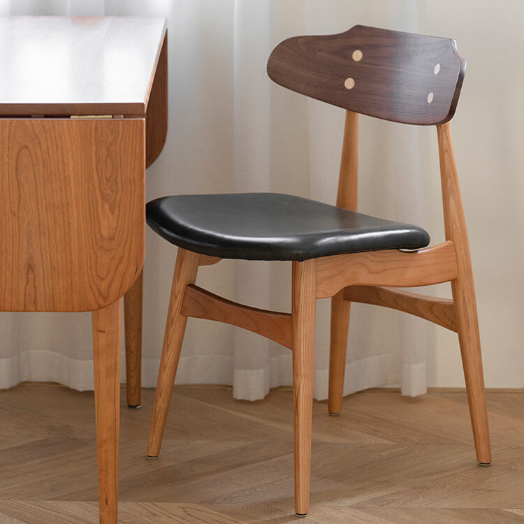 Silla lateral de estilo contemporáneo de madera silla de comedor abierta para el hogar para el hogar