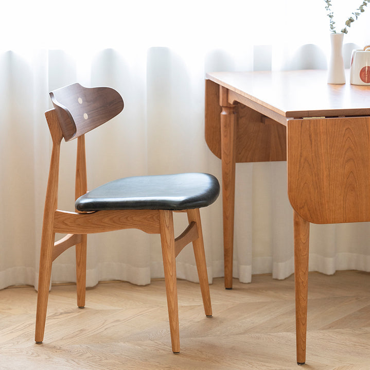Silla lateral de estilo contemporáneo de madera silla de comedor abierta para el hogar para el hogar