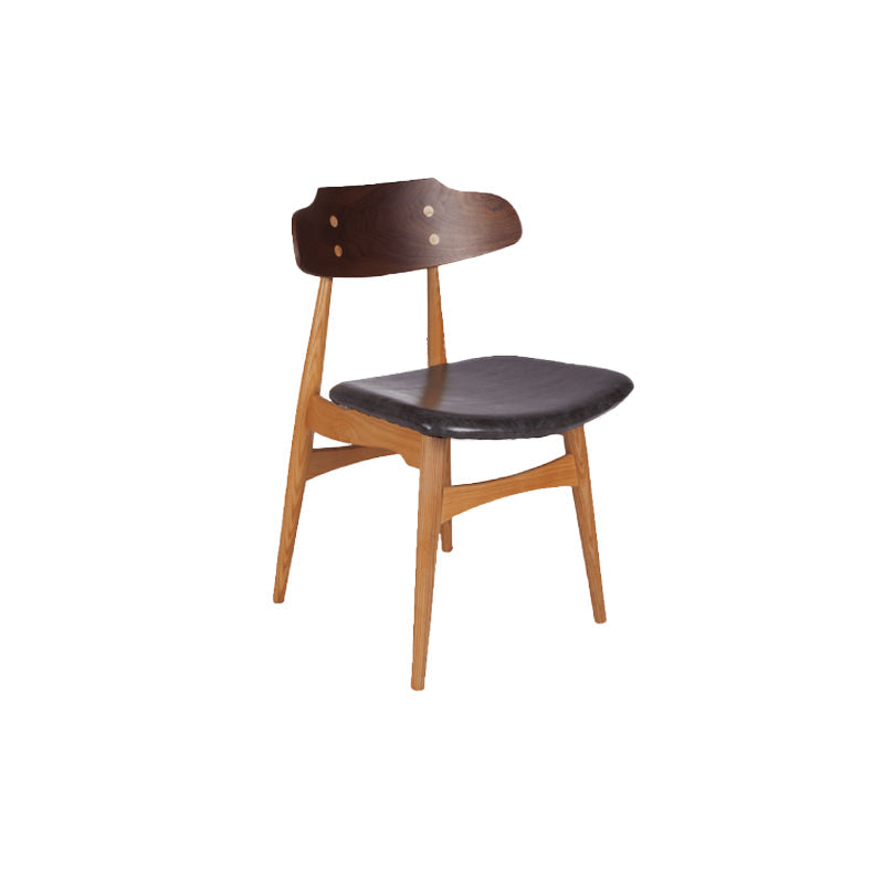 Silla lateral de estilo contemporáneo de madera silla de comedor abierta para el hogar para el hogar