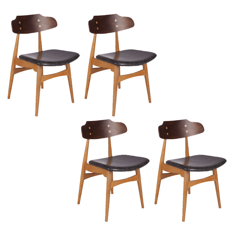 Silla lateral de estilo contemporáneo de madera silla de comedor abierta para el hogar para el hogar