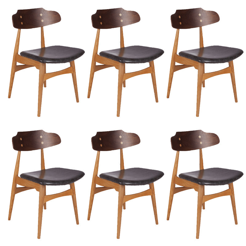 Silla lateral de estilo contemporáneo de madera silla de comedor abierta para el hogar para el hogar