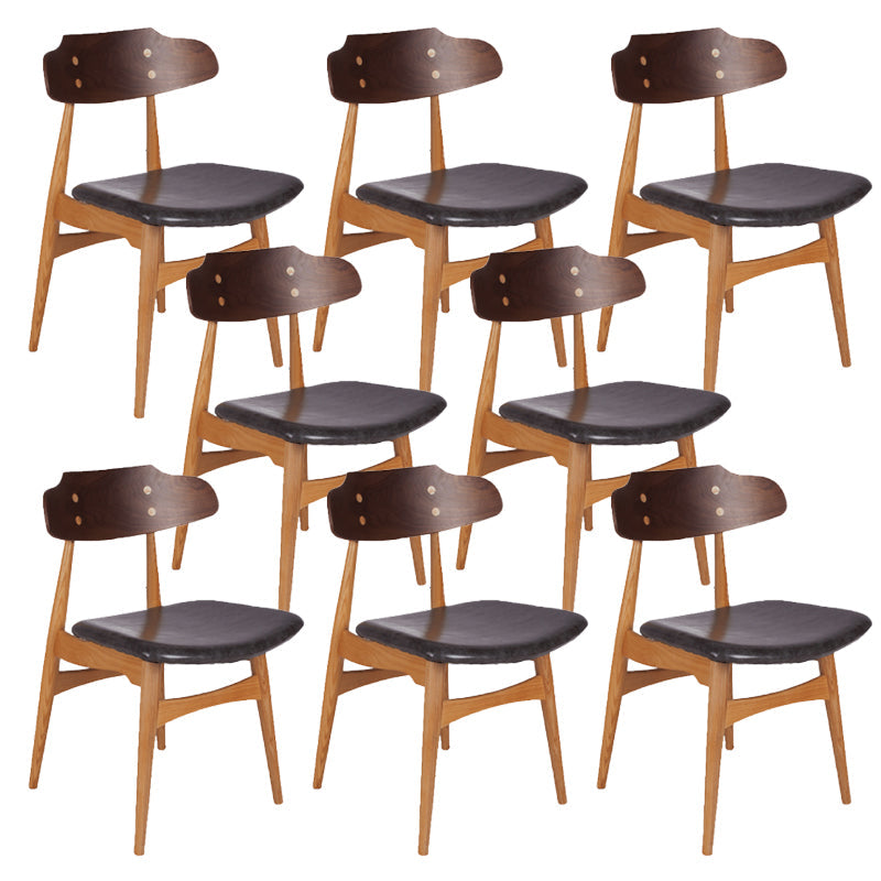 Silla lateral de estilo contemporáneo de madera silla de comedor abierta para el hogar para el hogar