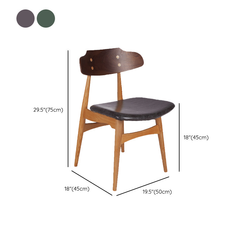 Silla lateral de estilo contemporáneo de madera silla de comedor abierta para el hogar para el hogar
