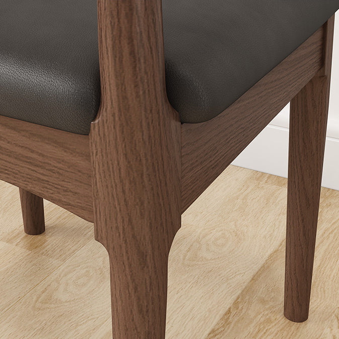 Modern Armless Backrest Chair with Rubber Wood Legs for Dining Room Clearhalo 'Dining Chairs' 'Dining Tables & Seating' 'dining_chair' 'furn' 'furn_dining_chair' 'Furniture' 'Kitchen & Dining Furniture' 7520052