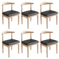 Modern Armless Backrest Chair with Rubber Wood Legs for Dining Room Natural 6 Piece Set Clearhalo 'Dining Chairs' 'Dining Tables & Seating' 'dining_chair' 'furn' 'furn_dining_chair' 'Furniture' 'Kitchen & Dining Furniture' 7520053