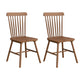 Modern Armless Backrest Chair with Rubber Wood Legs for Dining Room Nut-Brown 2 Piece Set Clearhalo 'Dining Chairs' 'Dining Tables & Seating' 'dining_chair' 'furn' 'furn_dining_chair' 'Furniture' 'Kitchen & Dining Furniture' 7520058