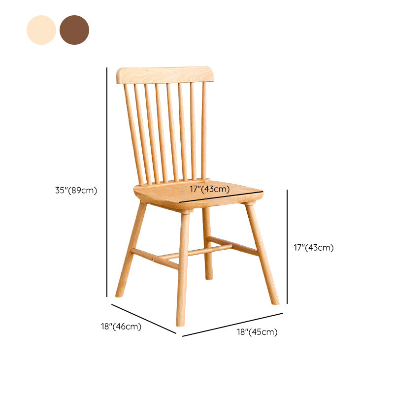 Modern Armless Backrest Chair with Rubber Wood Legs for Dining Room Clearhalo 'Dining Chairs' 'Dining Tables & Seating' 'dining_chair' 'furn' 'furn_dining_chair' 'Furniture' 'Kitchen & Dining Furniture' 7520068