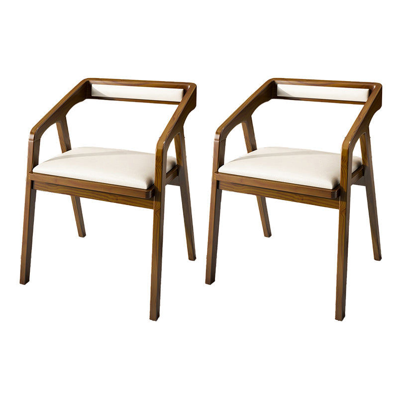 Contemporary Style Chair Wood Dining Accent Chair for Kitchen Beige Brown 2 Piece Set Clearhalo 'Dining Chairs' 'Dining Tables & Seating' 'dining_chair' 'furn' 'furn_dining_chair' 'Furniture' 'Kitchen & Dining Furniture' 7520070