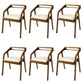 Contemporary Style Chair Wood Dining Accent Chair for Kitchen Beige Brown 6 Piece Set Clearhalo 'Dining Chairs' 'Dining Tables & Seating' 'dining_chair' 'furn' 'furn_dining_chair' 'Furniture' 'Kitchen & Dining Furniture' 7520074