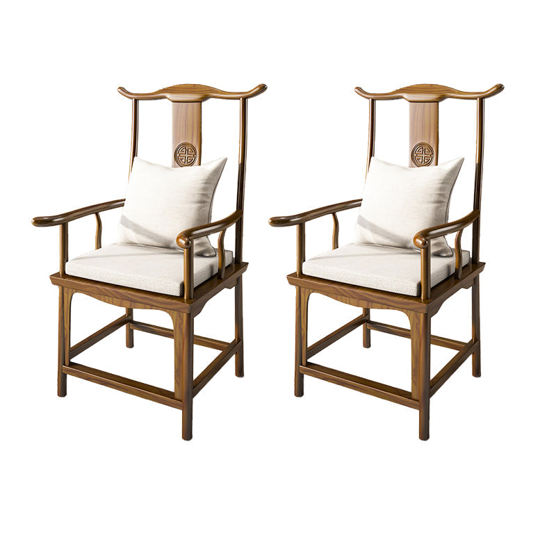 Contemporary Style Chair Wood Dining Accent Chair for Kitchen Brown 2 Piece Set Clearhalo 'Dining Chairs' 'Dining Tables & Seating' 'dining_chair' 'furn' 'furn_dining_chair' 'Furniture' 'Kitchen & Dining Furniture' 7520080