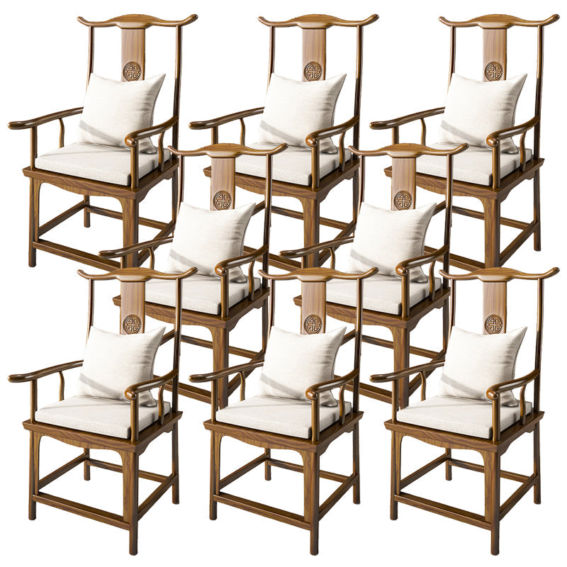 Contemporary Style Chair Wood Dining Accent Chair for Kitchen Brown 8 Piece Set Clearhalo 'Dining Chairs' 'Dining Tables & Seating' 'dining_chair' 'furn' 'furn_dining_chair' 'Furniture' 'Kitchen & Dining Furniture' 7520085