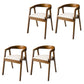 Contemporary Style Chair Wood Dining Accent Chair for Kitchen White-Brown 4 Piece Set Clearhalo 'Dining Chairs' 'Dining Tables & Seating' 'dining_chair' 'furn' 'furn_dining_chair' 'Furniture' 'Kitchen & Dining Furniture' 7520088