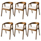 Contemporary Style Chair Wood Dining Accent Chair for Kitchen White-Brown 6 Piece Set Clearhalo 'Dining Chairs' 'Dining Tables & Seating' 'dining_chair' 'furn' 'furn_dining_chair' 'Furniture' 'Kitchen & Dining Furniture' 7520089
